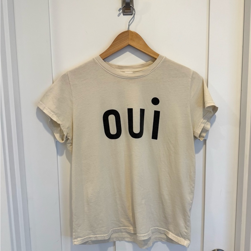 Clare V Oui Ecru Tee size Medium